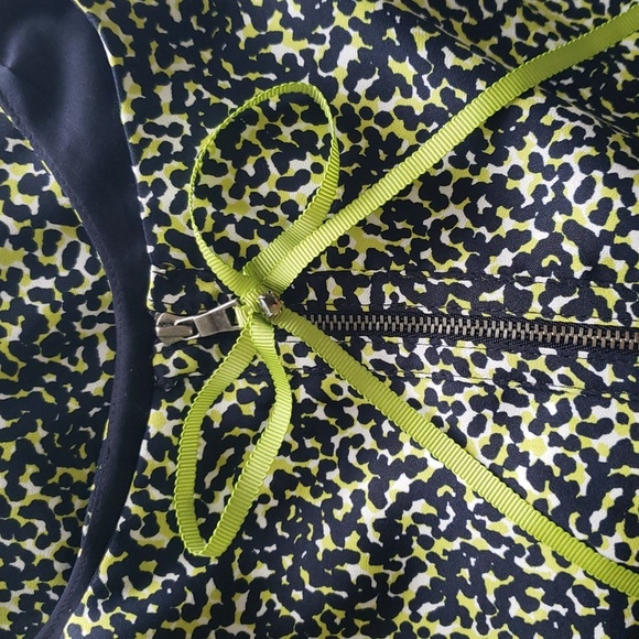 LOFT Animal Print Mini Dress 4 Black Blue Green Pleats Leopard Mobwife Office - Picture 15 of 16